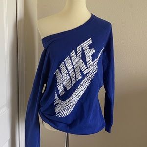 NIKE Off Shoulder Tunic Sweater